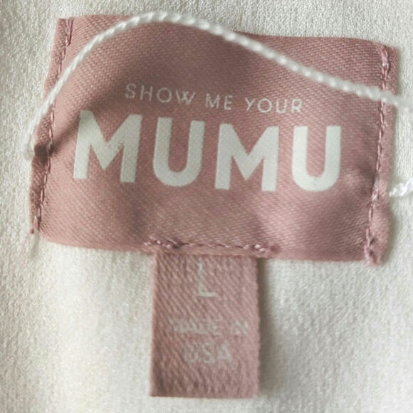 Show Me Your Mumu Front Slit Maxi Formal Dress Ivory Womens Large - Picture 5 of 6